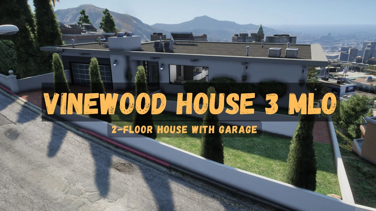 Vinewood House 3 MLO FiveM - 2-Floor House with Garage